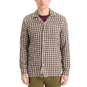 Scotch & Soda NWT Relaxed Fit Seersucker Wool Blend Long Sleeve Button-Front Che
